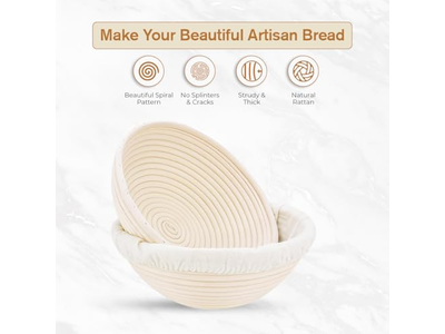 8 9 10 Inch Banneton Proofing Baskets Rattan Round And Oval