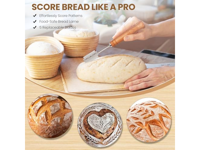 Juego de Cestas de Prueba de Pan de Banneton de 2 Piezas