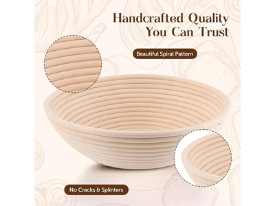 Kit de Cestas de Banneton Pack Mini Oval 250G 750G Mejor Forro Redondo de Ratán