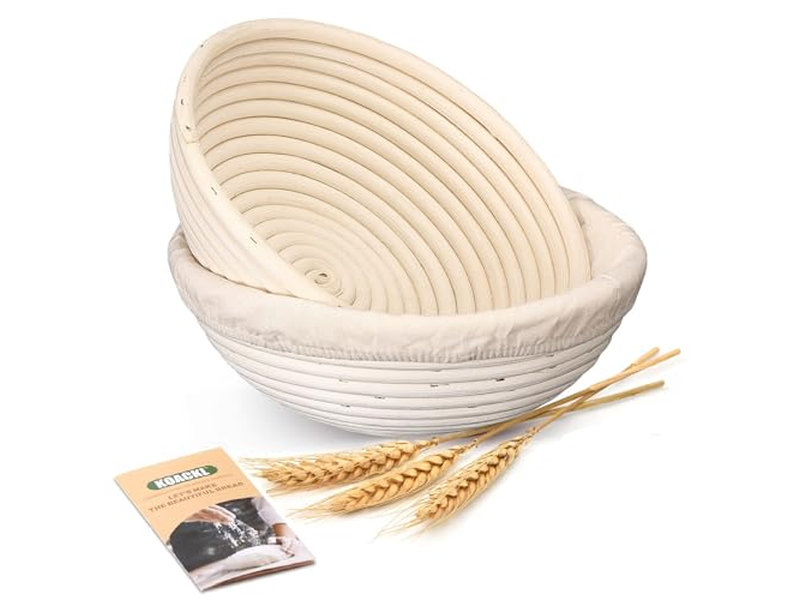 Cesta Banneton de Mimbre de 6 Pulgadas con Plástico Redondeado 9 Cestas de Prueba