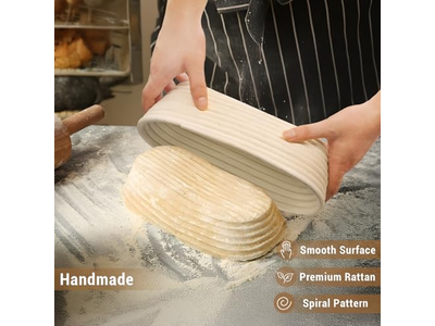 Cesta de Pan con Piedra Calentadora Pack Forro 5In Suministro de Horneado Banenton