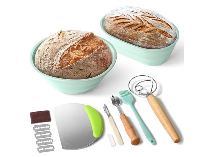 Cestas de Pan para Servir con Cesta de Prueba de Tela Banneton Raspador Lame