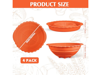 Cesta de Fermentación Pan Bannetons Cestas de Prueba Banneton 10 Pulgadas Juego de 2